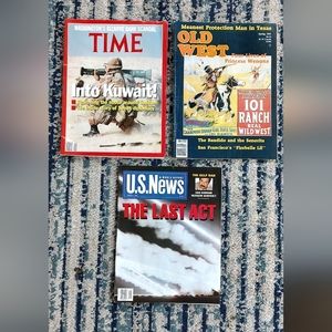U.S. News. 1991 magazine _ Time magazine 1991 Old West magazine